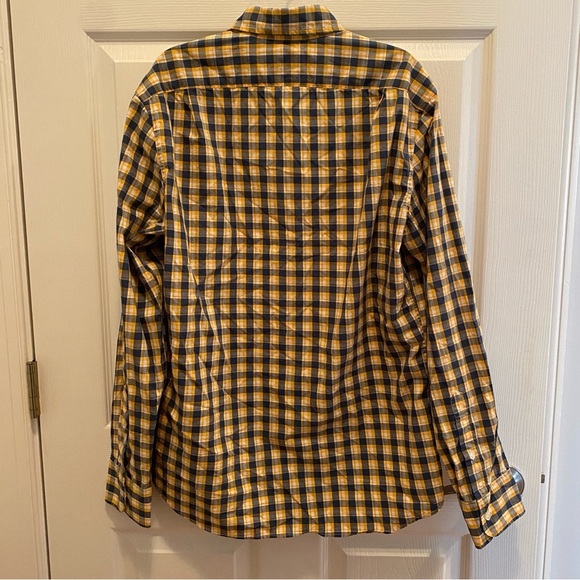 J. Crew Plaid Button-Down Shirt - Gold and Blue - Picture 2 of 5